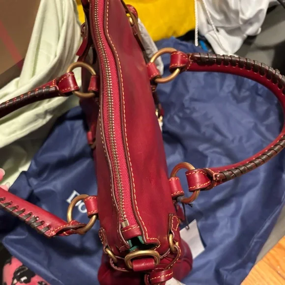 Dooney and Bourke Florentine Satchel Bordeaux - Picture 2 of 6